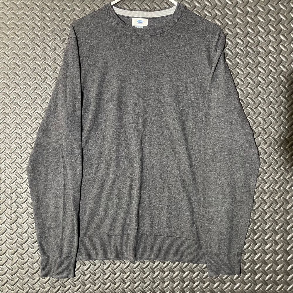 Old Navy Grey Pullover Crew Neck Casual Wear Comfort Sweater Men's‎ Size Large
